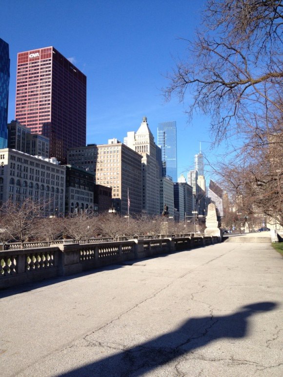 Walking to Millenium park